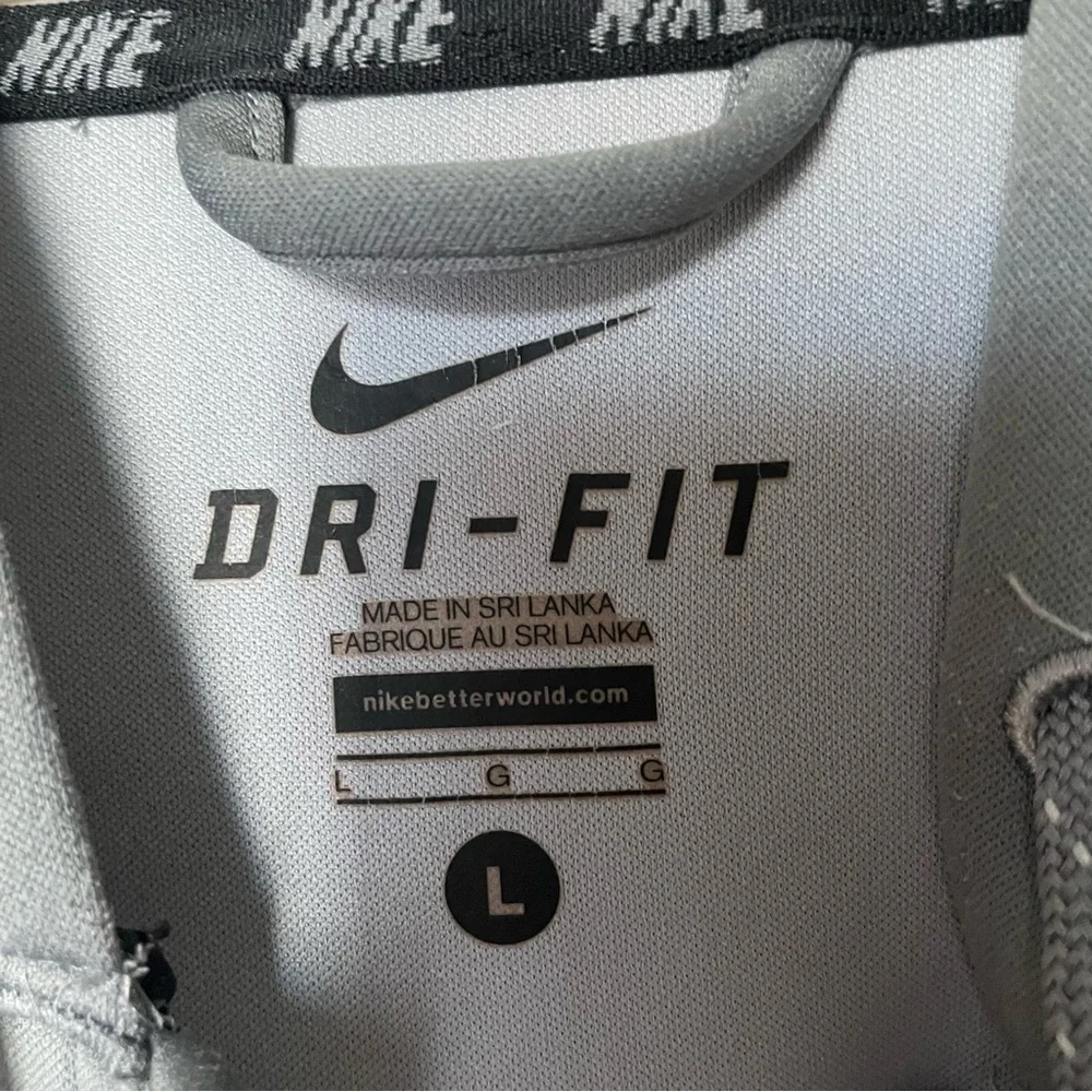 Nike Dri-Fit Gray Zip-Up Hoodie,‎ L